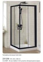 Kabina sa kadicom Celio Dark 90×90