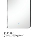 Led Ogledalo 60x80 CRNA