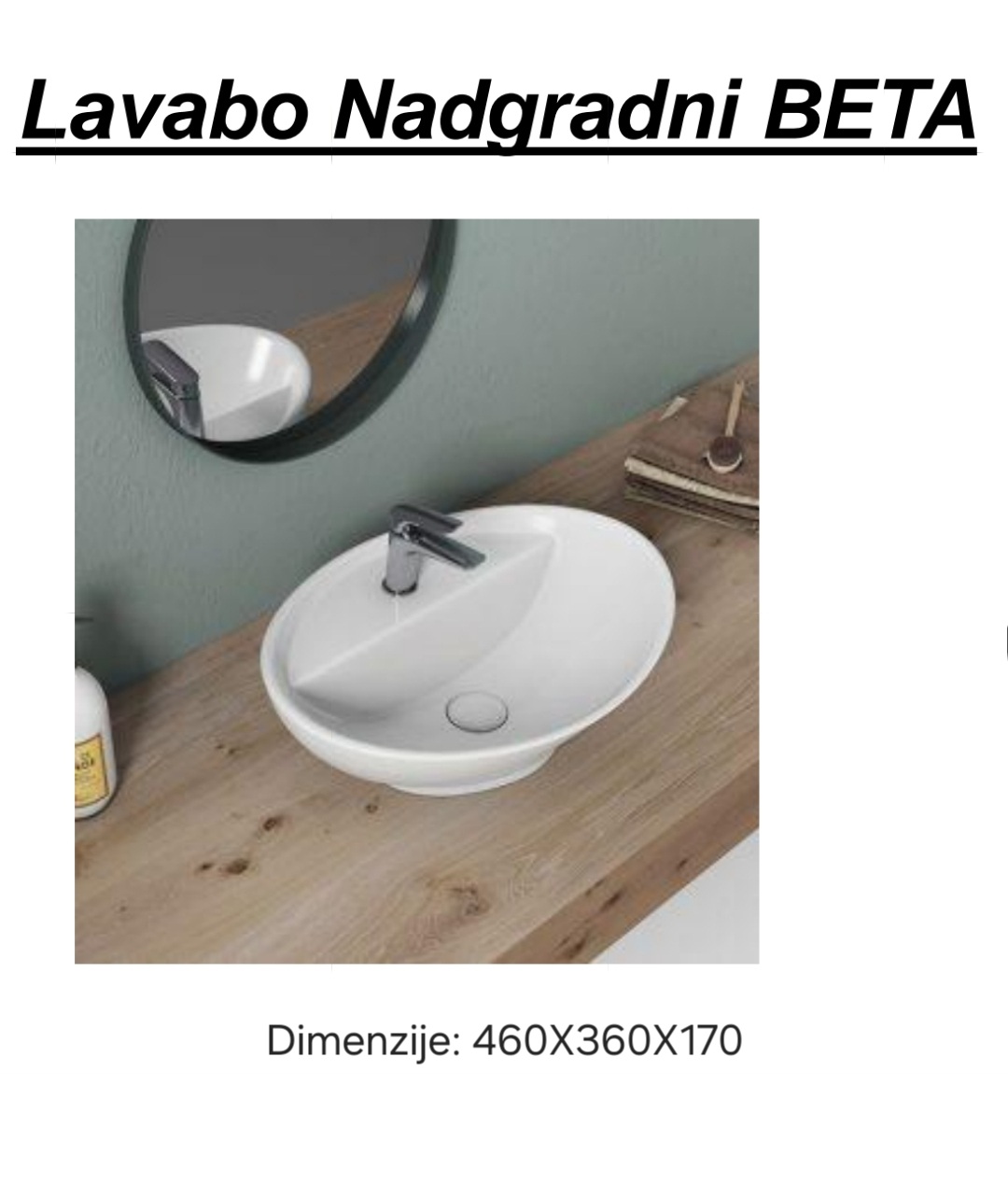 BETA Nadgradni Lavabo BETA 770 - Slika 1