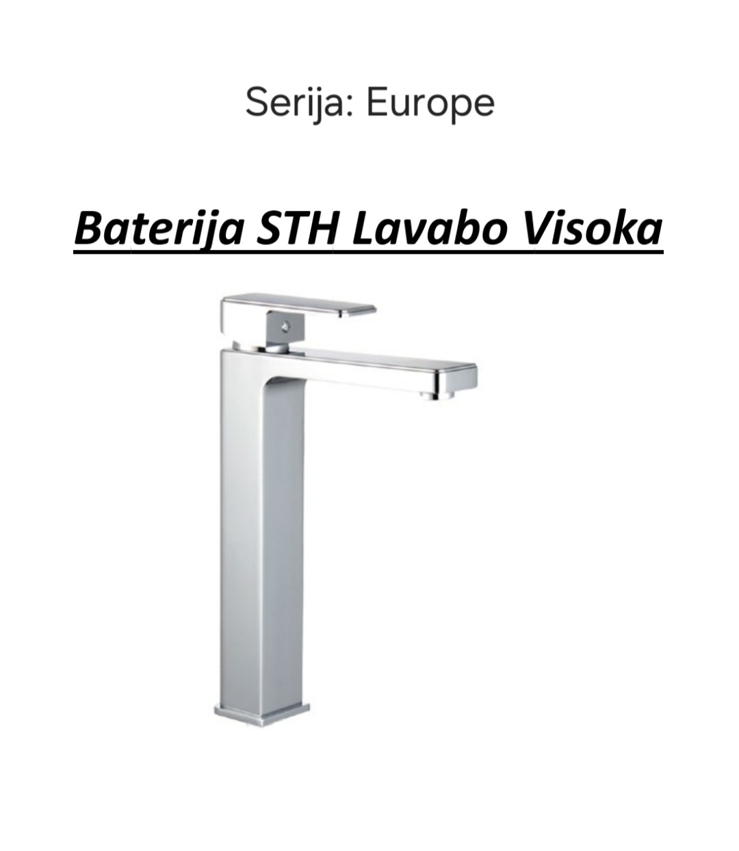 VISOKA EUROPE Baterija STH Lavabo VISOKA - Slika 1