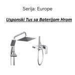 EUROPE Usponski tuš sa baterijom HROM